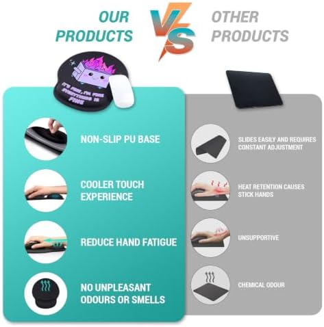 Hancynir Dumpster on Fire Ergonomic Mouse Pad with Wrist Support Desk Decor
