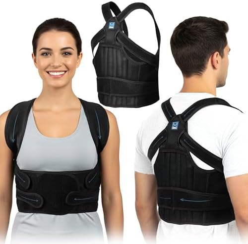 Posture Corrector for Women & Men – Adjustable Back Brace for Alignment, Pain Relief & Back Support – Premium Back Posture Trainer for Improved Posture