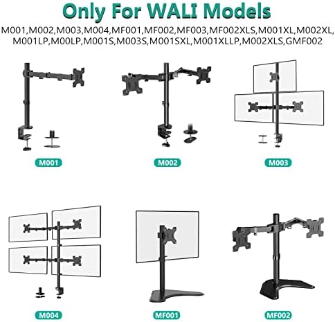 WALI Monitor Pole Mount for Universal Monitor Mounting System, Pole Mount Bracket Fits 1.375”Diameter Pole, Mounting Holes for 75 x 75mm and 100 x 100mm (VES01), Black