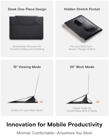 MOFT Laptop Carry Sleeve with Stand &Smart Storage for 15" Laptop for Work