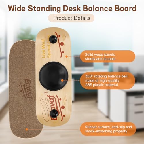 Balance Board- Gift for Adults & Kids,Wood Wobble Balance Trainer Board