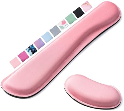 Hoewina Keyboard Wrist Rest,Ergonomic Wrist Support for Keyboard,Pink