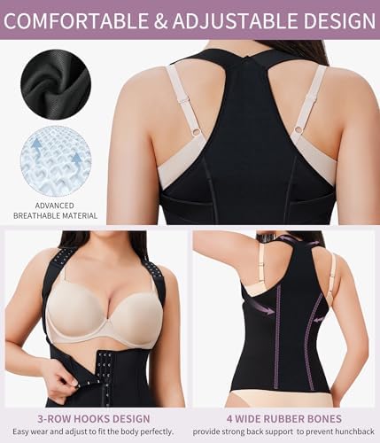 YERKOAD Back Brace for Women Breathable Back Straightener Posture Corrector