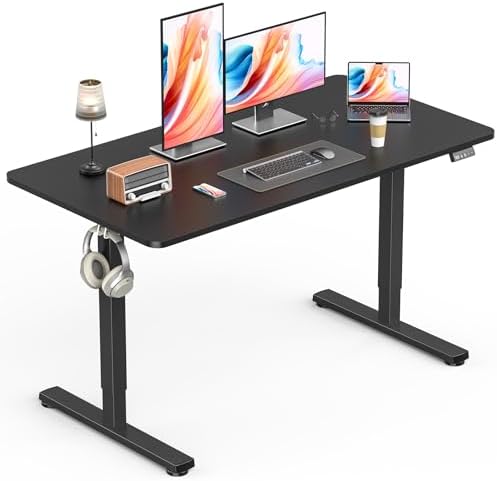Electric Standing Desk, Gaming Desk, 48 x 24 Inch, Black