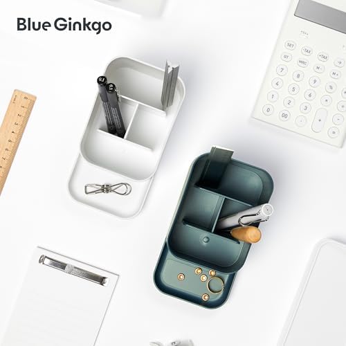 BLUE GINKGO Pen Holder, Desk Organizer, Green, Made in Korea