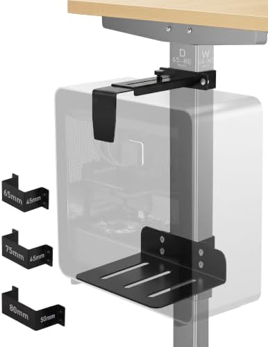 TOPSKY Under Desk PC Mount No Drill CPU Holder 50 lb Capacity