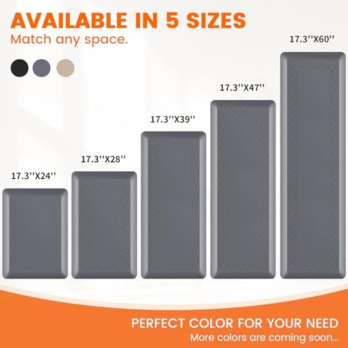 4/5 Inch Thicker Kitchen Mats Anti Fatigue Comfort Mat Standing Desk Rugs