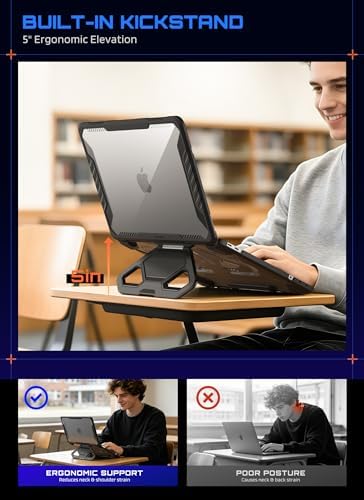 SUPCASE for MacBook Neo 13 Inch Case with Stand 2026, Black