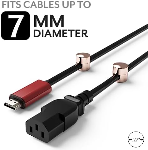 ICONIT Cable Anchors for Desk Organization | Premium Aluminum Cord Organizers | Charger + Cable Management Clips for Home & Office | Stylish, Sturdy, & Functional | (3 Pack) (Copper)