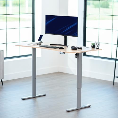 VIVO Light Wood 63 x 32 in Standing Desk, DESK-KIT-1G1C