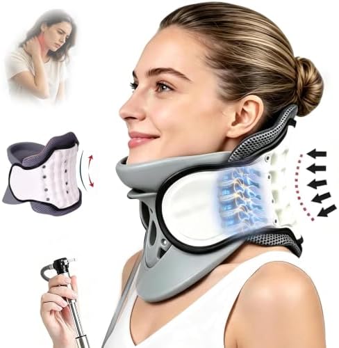 FSA or HSA Neck Stretcher Cervical Traction Device - Adjustable Neck Traction Device for Spine Decompression and Pain Relief, Neck Braces for Neck Pain and Support