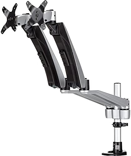 StarTech Desk Mount Dual Monitor Arm 30in, Articulating, Silver (ARMDUAL30)