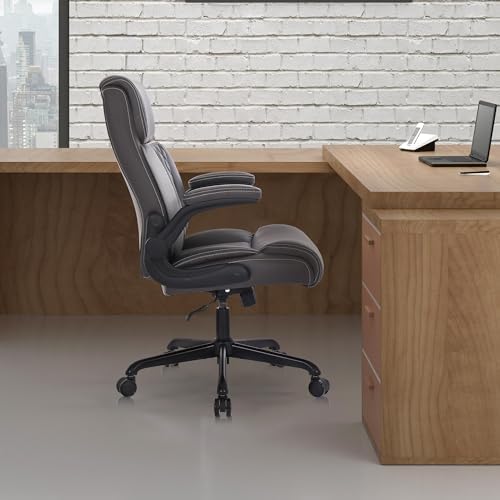 Youhauchair Executive Office Chair, Leather Computer Desk Chair, Dark Brown