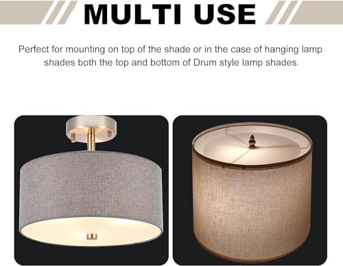 Lampshade Diffuser, 9.5" Diameter Round Diffuser Lamp Shade for Drum Style Lampshades Pendants Softening Light, DIY Light Fits 10-12" Openings, Frosted White Acrylic