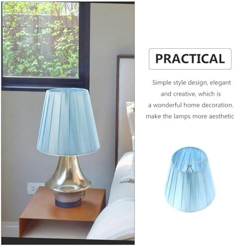 OSALADI Decorative Blue Lamp Shade Simple Chic Cloth Cover for Table Wall Floor Lamps Home Lighting Accessory Soft Light Filter for Bedroom and Study