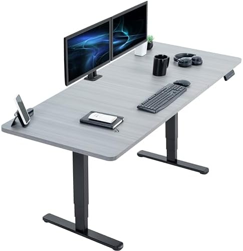 VIVO Dark Gray 71 x 30 in Standing Desk, DESK-KIT-2B7G