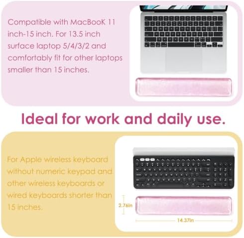 Pink Wrist Rest for Keyboard Glitter Wrist Rest Comfortable