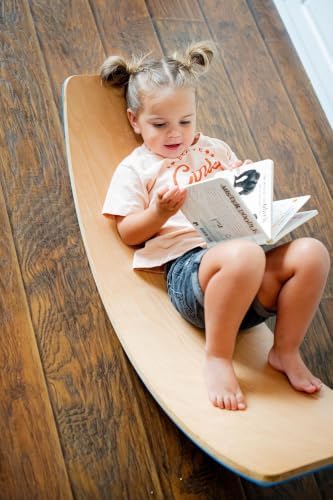 35" Balance Board Kids | Montessori Wobble Board for Toddlers Ages 3-5, Natural Wood Open-Ended Waldorf Sensory Toy for Indoor & Outdoor Play, Core Balance Trainer, Birthday & Christmas Gift 2026