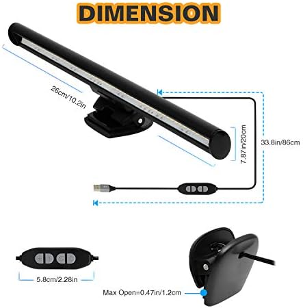 LED Monitor Screen Light Bar for Computer, USB Powered Task Lamp