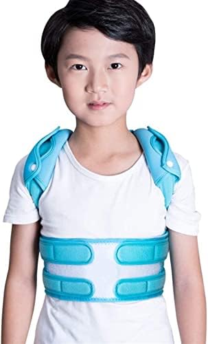 Posture Corrector Adjustable Back Shoulder Straighten Orthopedic Brace Belt for Kyphosis, Chest Slouching and Humpback, Improving Posture Back Posture (Color : Blue, Size : Small)