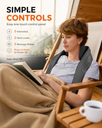 CooCoCo FSA Eligible Cordless Neck Massager with Heat