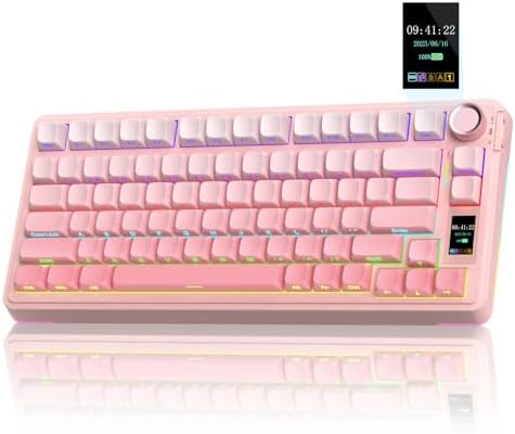 AULA S75 PRO Wireless Mechanical Gaming Keyboard with Screen&Knob, 80 Keys