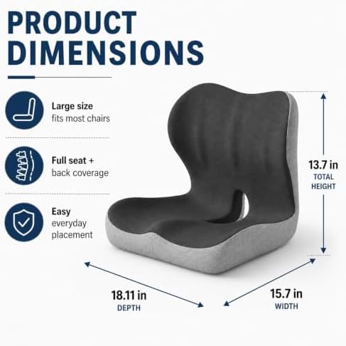 L-Shaped Memory Foam Orthopedic Cushion Seat Cushion Design Office Car