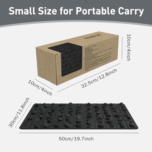 Portable Feet Acupressure Mat, Foldable Foot Massager Mat, Pressure Point Massage Pad, Anti Fatigue Office Standing Desk Pad, Stand Up Pad, Relieve Foot Pain