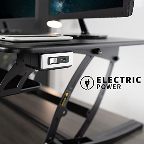 VIVO Black 42 inch Electric Desk Converter, DESK-V000VLE