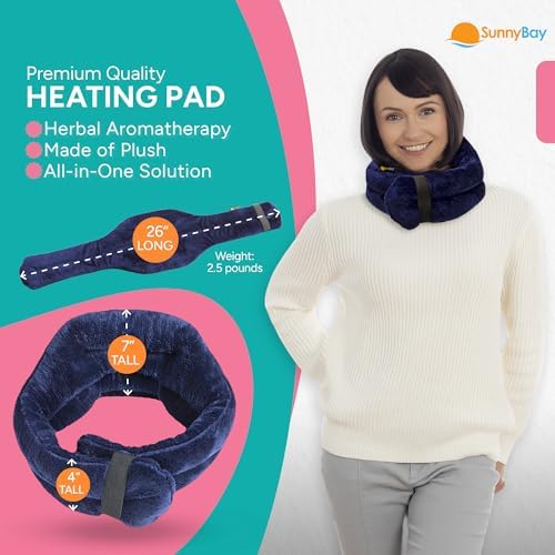 SunnyBay Lavender Hands-Free Heating Pad, Neck and Shoulder, 26x7 inch