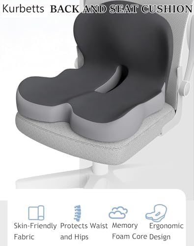 Orthopedic Seat Cushion with Back Support for Car Office Chair