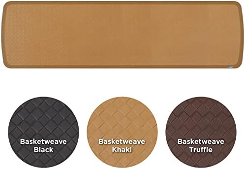 GelPro Elite Premier Gel & Foam Anti-Fatigue Kitchen Floor Comfort Mat, 20" x 72", Basketweave Khaki