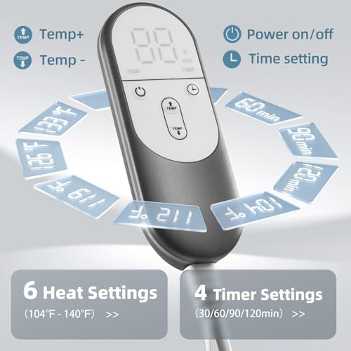 VALGELUIK Heating Pad for Back Pain Relief, 12"x24" Electric Heat Pad Gifts