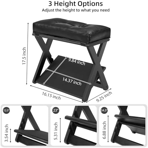 Adjustable Foot Rest Under Desk at Work, Wooden Footrest