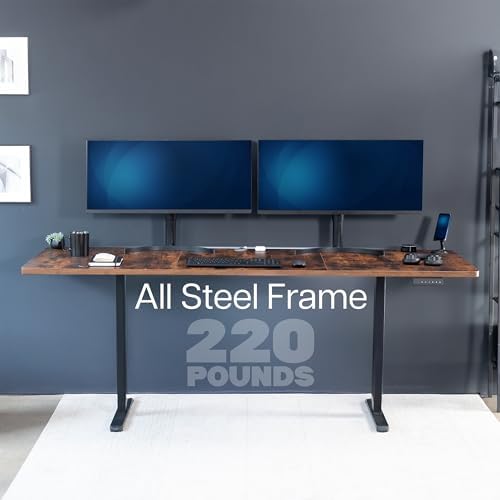 VIVO Rustic Vintage Brown 83 x 30 in Standing Desk, DESK-KIT-E2B84-30N