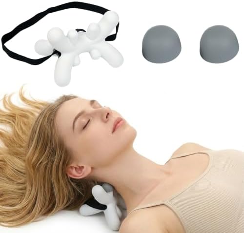 Occipital Release Tool for Neck Tension&Tmj&Occipital Neuralgia Relief,Suboccipital Release Tool and Neck Stretcher with Silicone Pad for Stretch,Shoulder Trigger Point Massage Tool