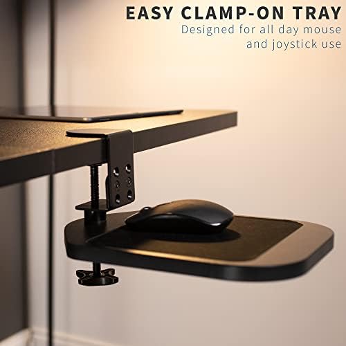 VIVO Black Clamp-on Mouse Pad Holder Platform, MOUNT-MS01B
