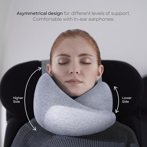 Ostrichpillow GO Travel Pillow, 360° Memory Foam Support, Soft & Washable