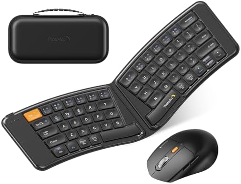 ProtoArc XKM03 Ergonomic Foldable Keyboard Mouse for Business and Travel