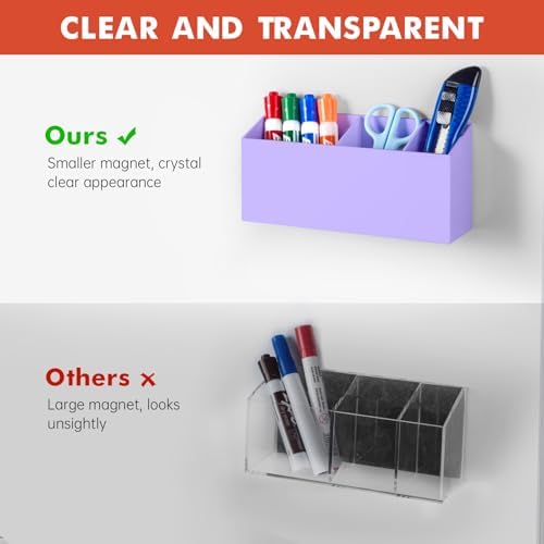 Magnetic Dry Erase Marker Holder for Whiteboard, Fridge Classroom