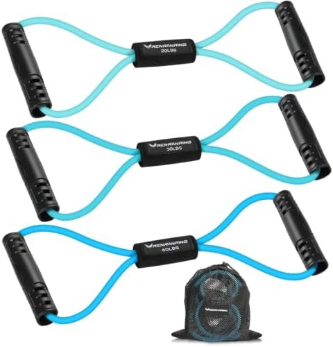 Resistance Bands with Handles, Figure 8 Fitness Bands, Exercise Bands Set