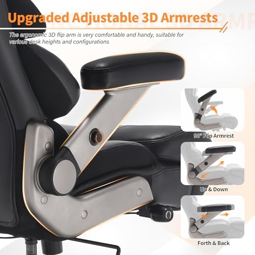 VUZI 700lbs Big and Tall Office Chair, Large Executive Leather Desk Chair