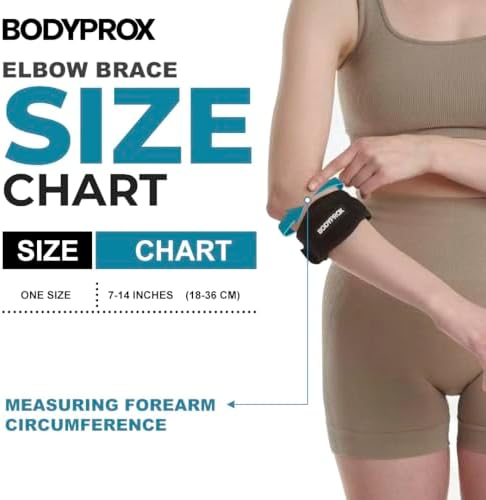 Bodyprox Elbow Brace 2 Pack for Tennis & Golfer's Elbow Pain Relief