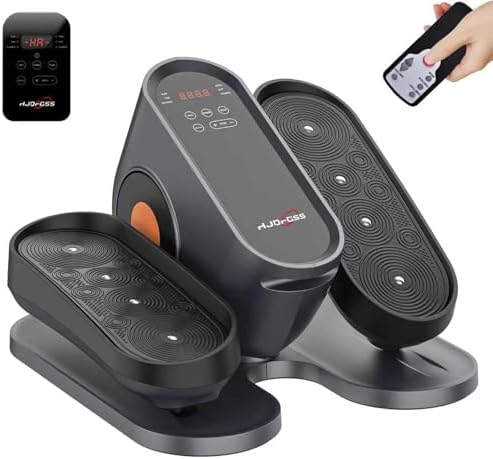 Under Desk Elliptical Machine, Electric Leg Exerciser While Sitting for Seniors with Remote Control, Whisper Quiet Motorized Seated Pedal Exerciser, Home Office Daily Use, No Assembly Required