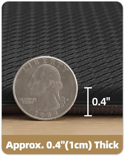 Color&Geometry Kitchen Mat for Floor 17x29+17x59 Anti Fatigue 2PCs, Black