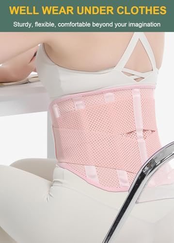 Lightweight Back Brace for Lower Back Pain Women Men, Adjustable Lumbar Support Waist Support Brace for Women Lower Back Pain Relief Products, Hip Belt Waist Belt Sciatic Nerve Brace for Women Men (Gray, Medium)
