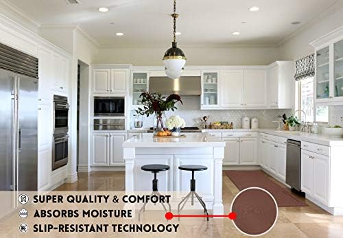 Large Anti Fatigue Mat, 24" x 70" - for Kitchen or Standing Desk - Safety Bedside Mat for Seniors – Promotes Joint Health, Knee Support – PVC Leather and Foam - Slip Resistant – KEEP IT GREEN