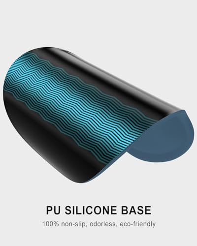 Auhoahsil Mouse Pad, Ergonomic Mouse Pad with Wrist Rest, Pain Relief Computer Gel Mouse Pad Wrist Support for Laptop, Mousepad with Non-Slip PU Base, Mouse Pads for Desk, Navy Blue