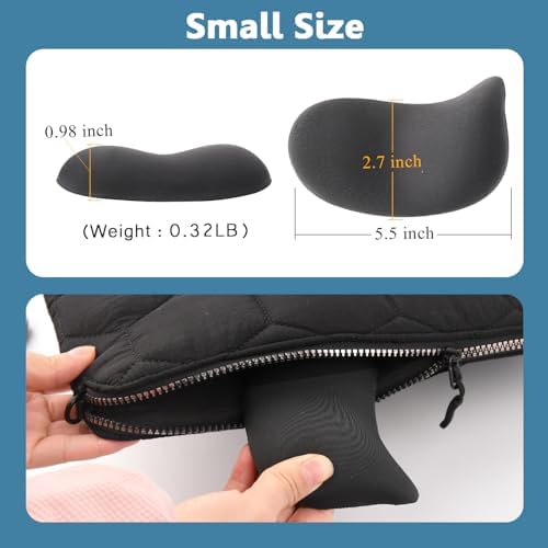 Ergonomic Mouse Wrist Rest Pad, Small Gel Mouse Keyboard Support Cushion Non-Slip Base, for Easy Typing and Wrist Pain Relief Office Computer, Laptop, PC Gaming (Black)