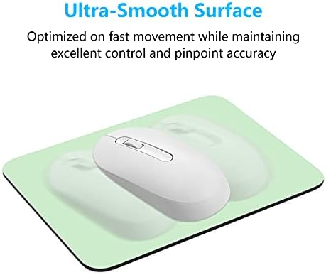 Dapesuom Small Mouse Pad, 6 x 8 Inch Thick Rubber Premium-Textured Non-Slip Portable & Washable Mini Mouse Mat for Women Men Wireless Laptops Keyboard Tray Gaming Computer Office Travel, Lake Green